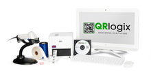 Load image into Gallery viewer, Slide label printer with computer and barcode scanner